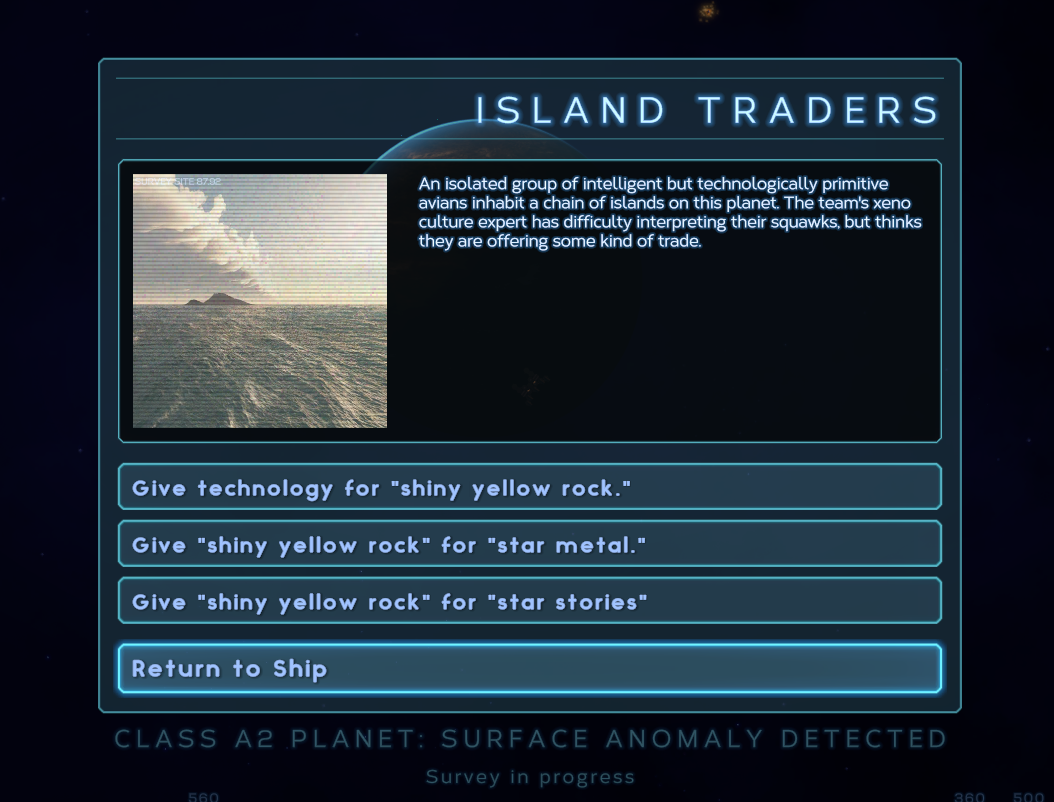 An example of an interactive planet anomaly